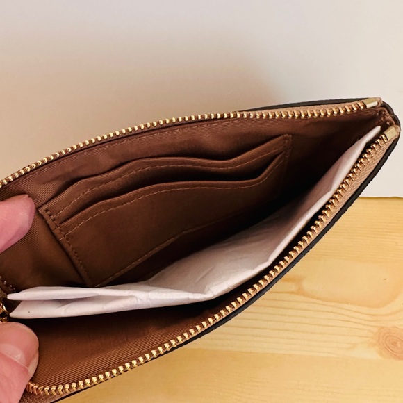 Coach Women's Brown Leather Wristlet - Picture 4 of 7